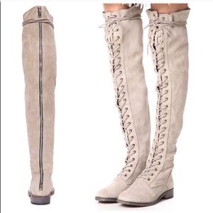 Free People ~ Over•the•Knee  ~ Lace•Up Boot